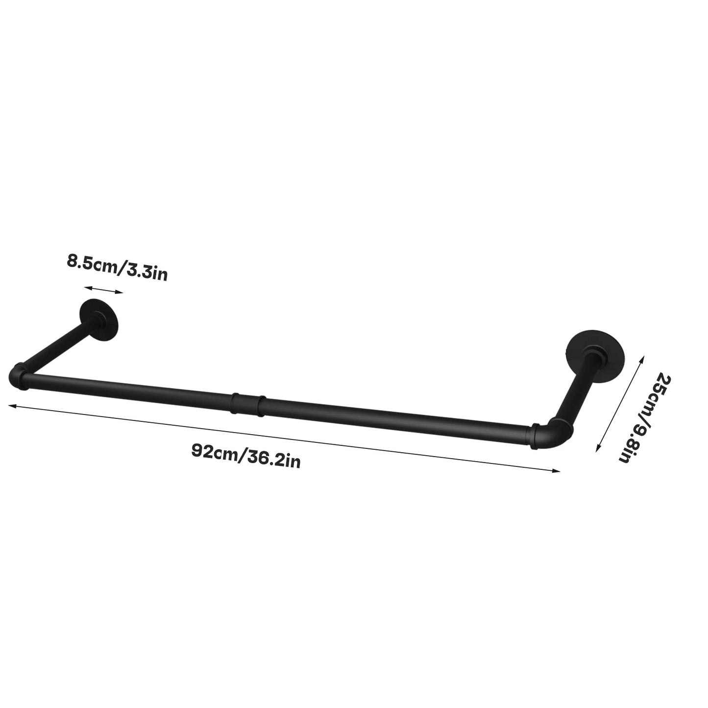 FlexGear™ Clothes Hanging Rack with Shelf Wall Mounted