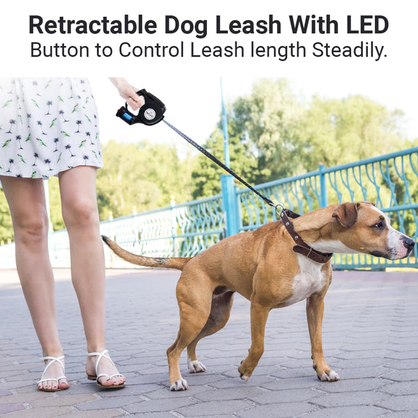dog leash with bag holder