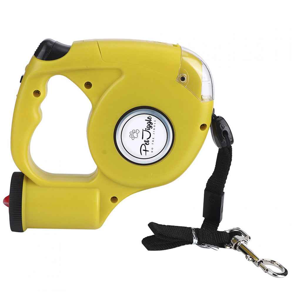 3 In 1 Retractable Dog Leash with Poop Bag Dispenser