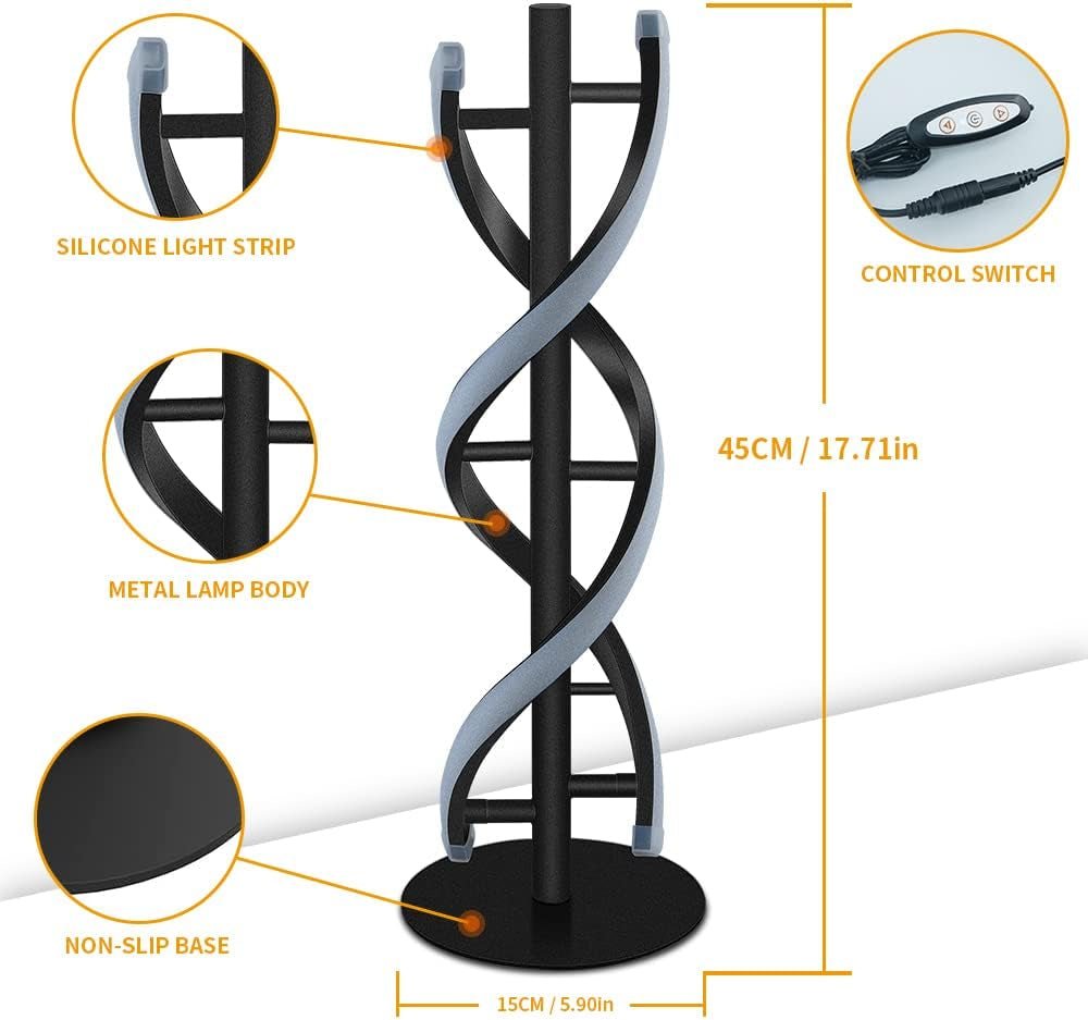 FamilyHomeDecor™ Helix Dimmable Spiral LED Table Lamp