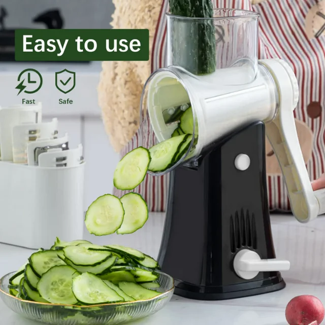 LUXIGEAR™ 5 In 1 Rotary Cheese Grater