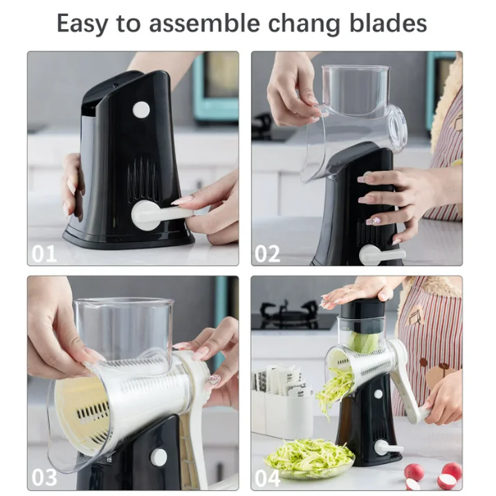 LUXIGEAR™ 5 In 1 Rotary Cheese Grater