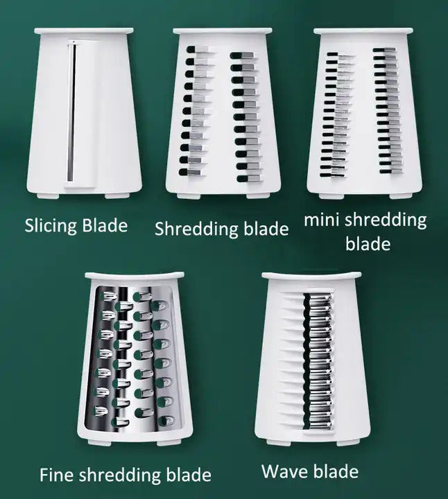 LUXIGEAR™ 5 In 1 Rotary Cheese Grater