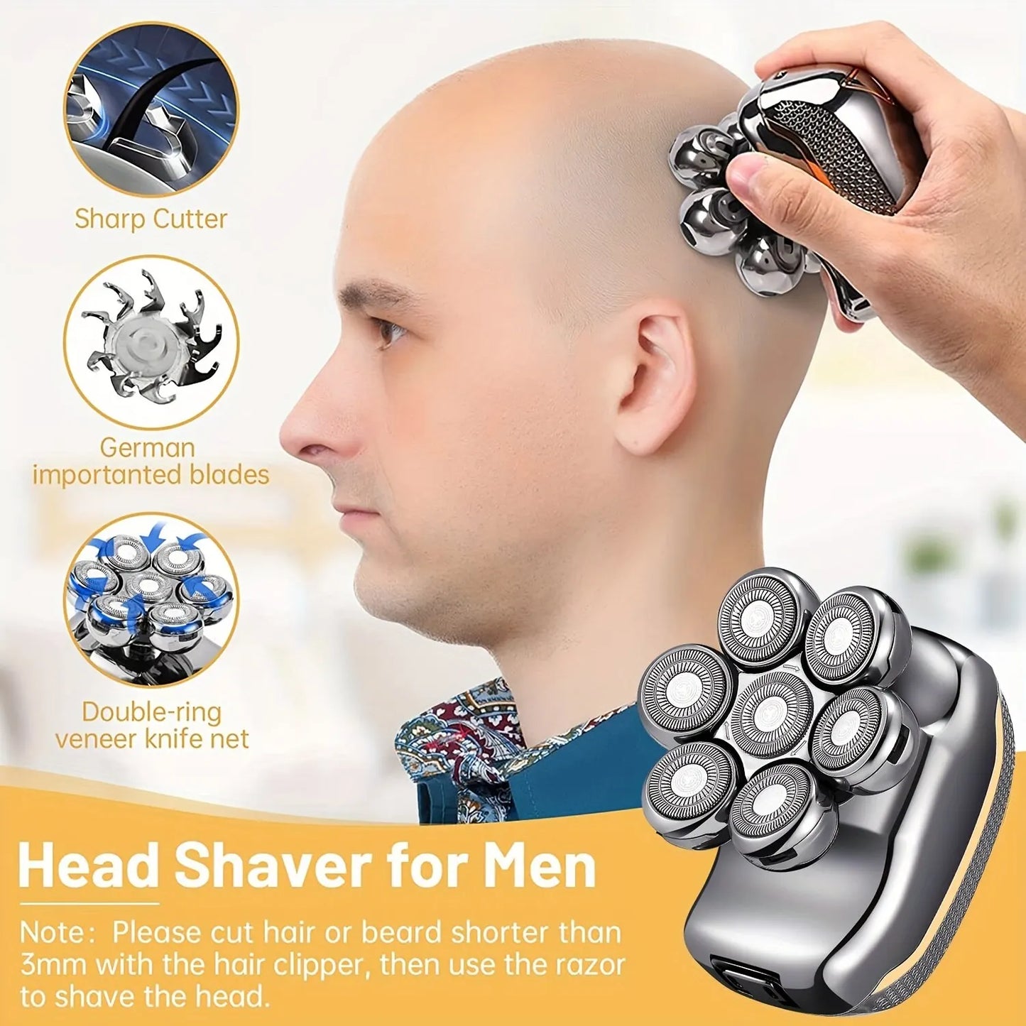 FlexiGear™ Men's Rechargeable Cordless Shaver 6 In 1 + USB Fast Charging Adapter