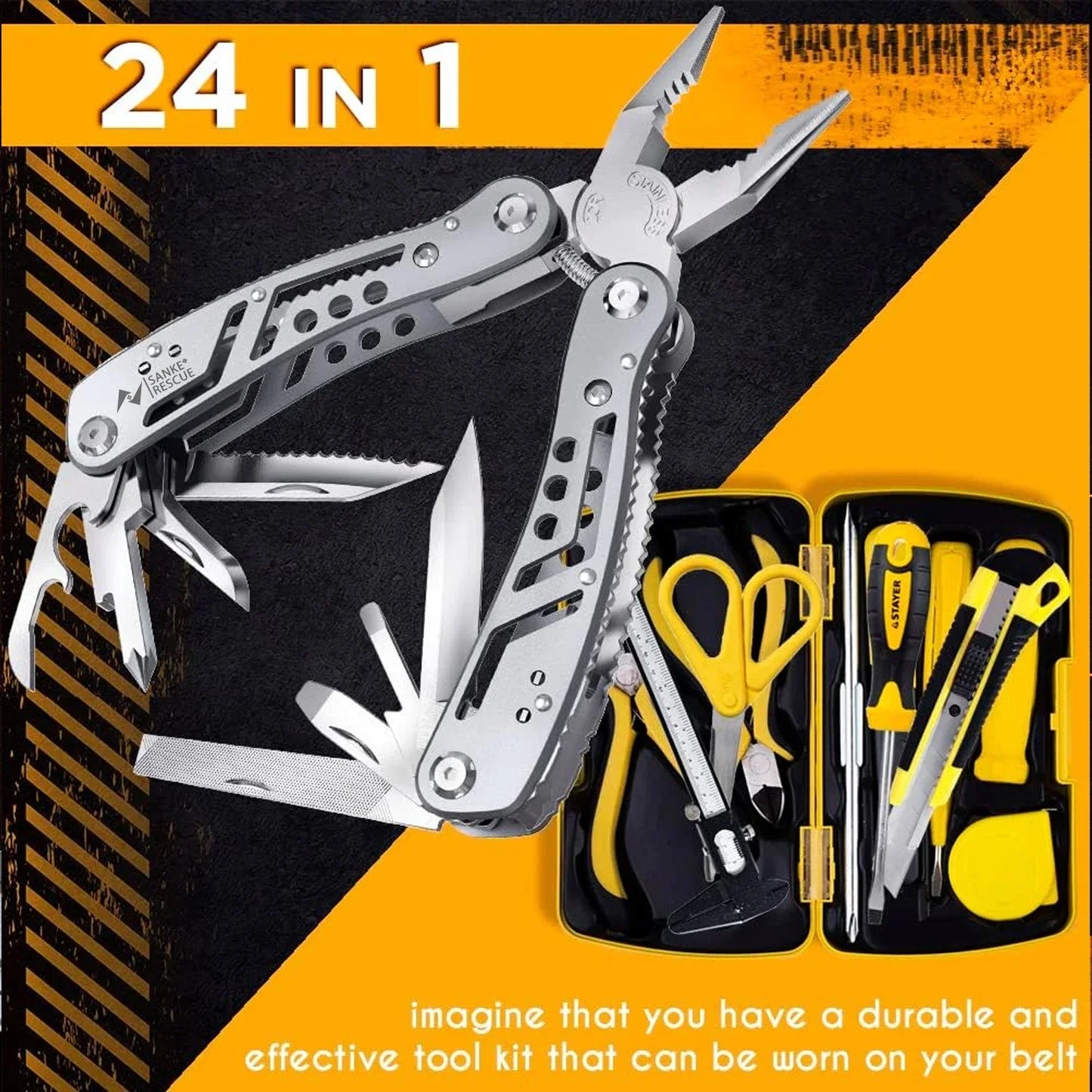 FlexiGear™ 24 In 1 Multifunctional Wire Cutters Pliers
