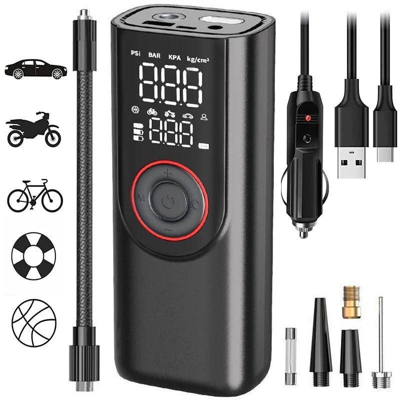 FlexiGear™ 2-In-1 Portable Inflator Pump and Power Bank