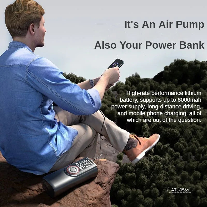 FlexiGear™ 2-In-1 Portable Inflator Pump and Power Bank