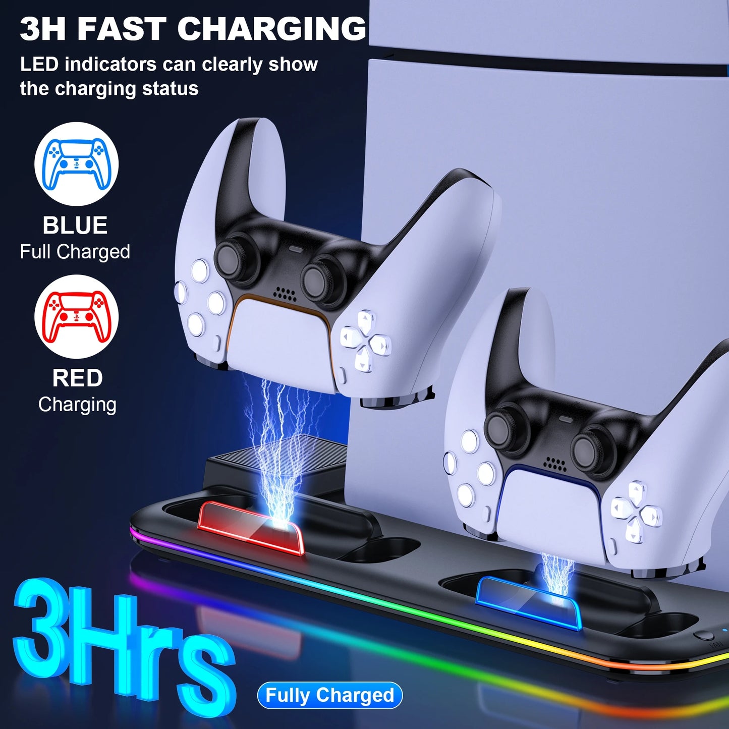 XIBUZZ™ PlayStation 5 Slim Console Charger Station
