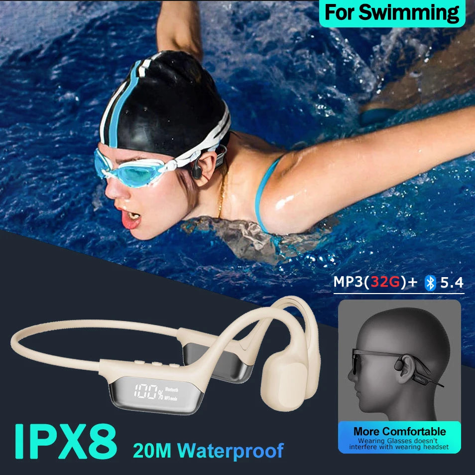 XIBUZZ™ Swimming Wireless Headphones IPX8