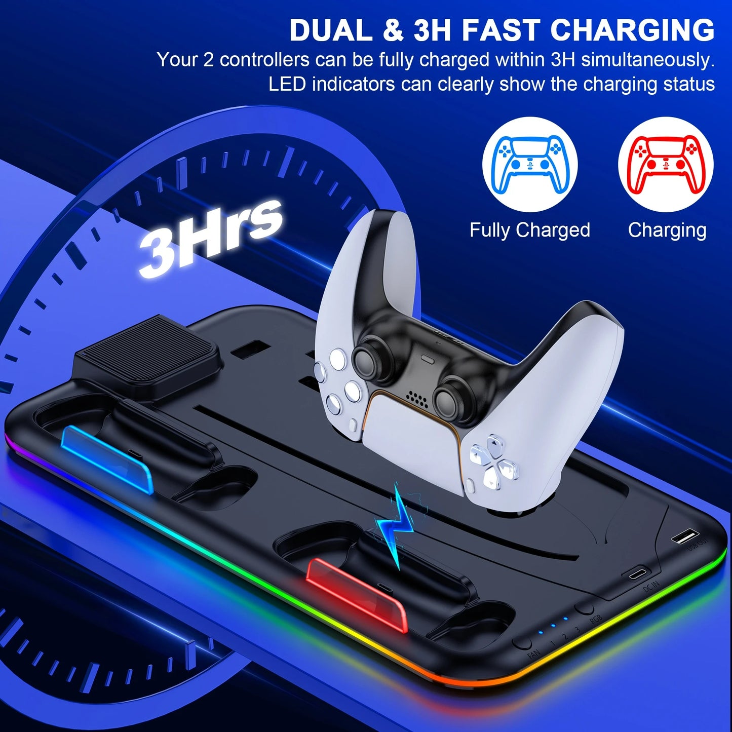 XIBUZZ™ PS5 Slim Controller Cooling Stand