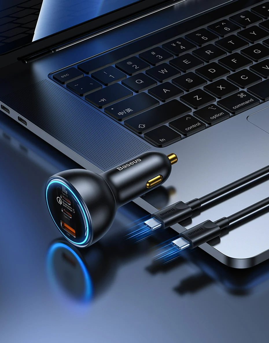 Baseus 160W USB C Car Charger QC 5.0 Adapter