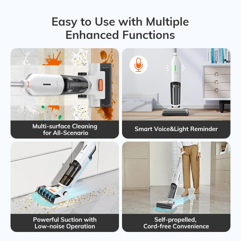 FlexiGear™ Cordless Smart Vacuum Cleaner 2.5L Dual Water Tank