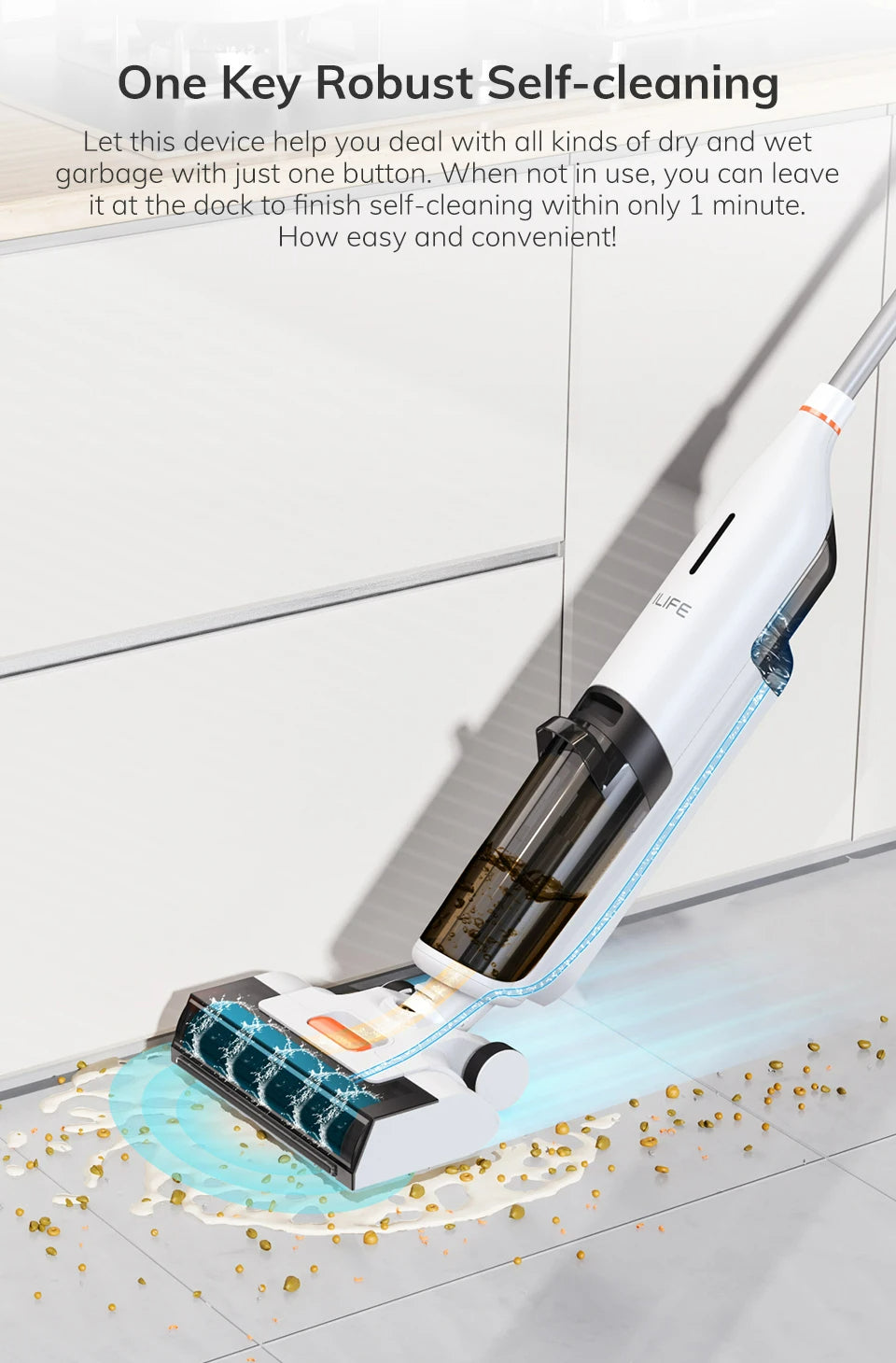 FlexiGear™ Cordless Smart Vacuum Cleaner 2.5L Dual Water Tank