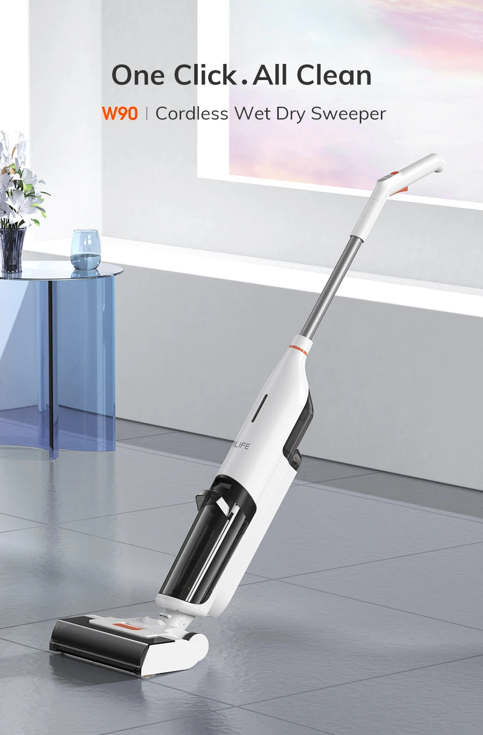 FlexiGear™ Cordless Smart Vacuum Cleaner 2.5L Dual Water Tank