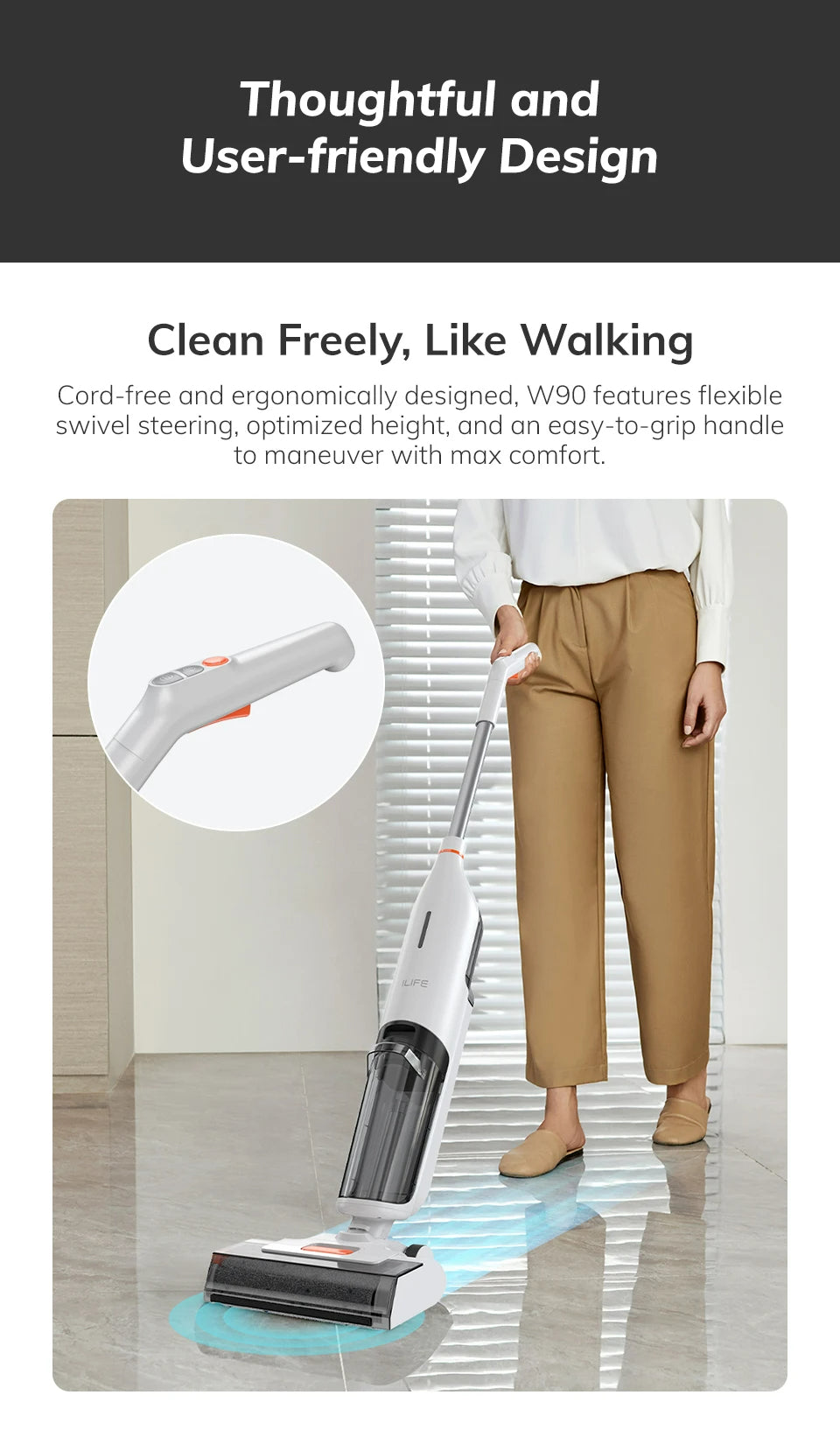 FlexiGear™ Cordless Smart Vacuum Cleaner 2.5L Dual Water Tank