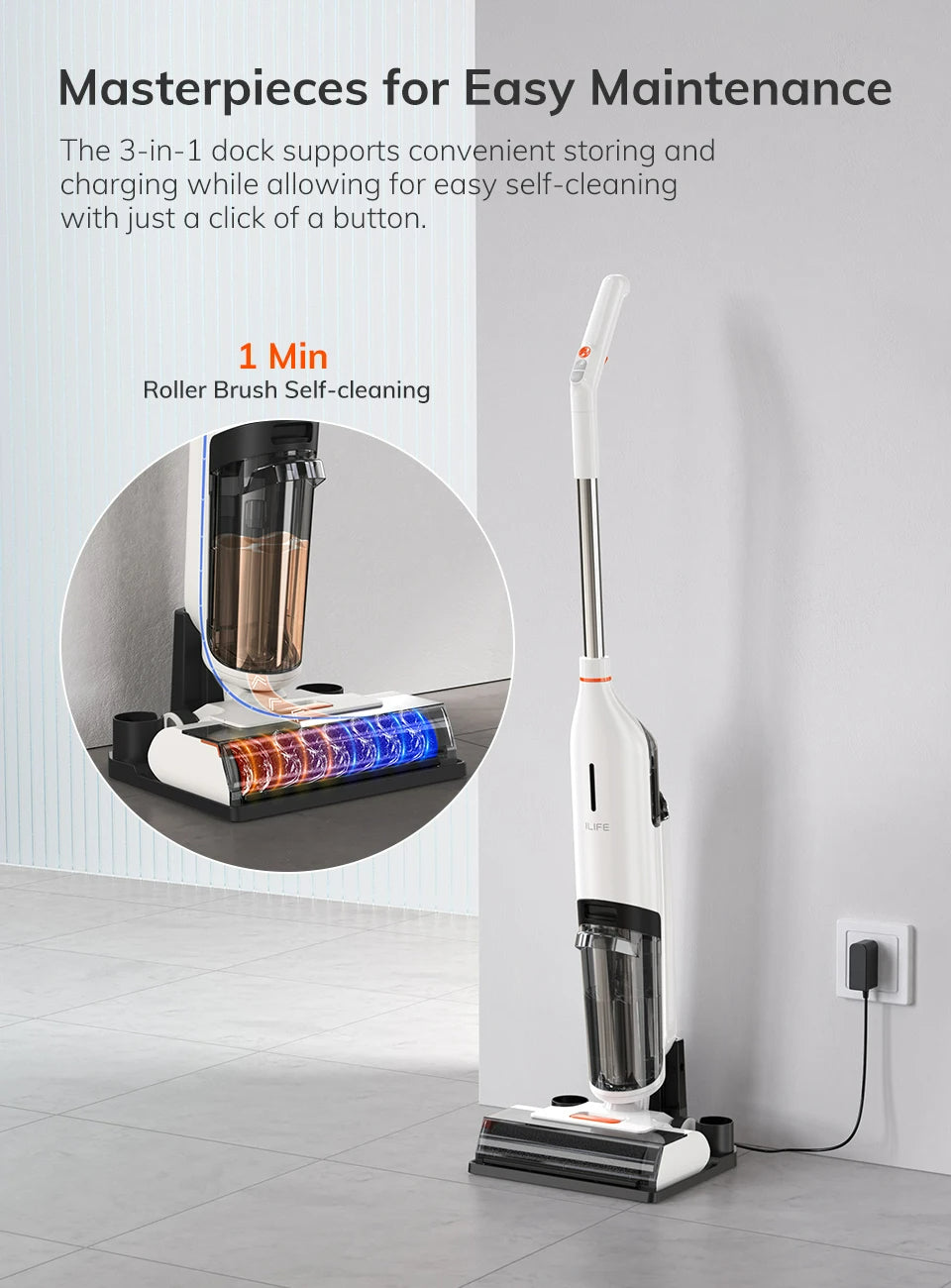 FlexiGear™ Cordless Smart Vacuum Cleaner 2.5L Dual Water Tank