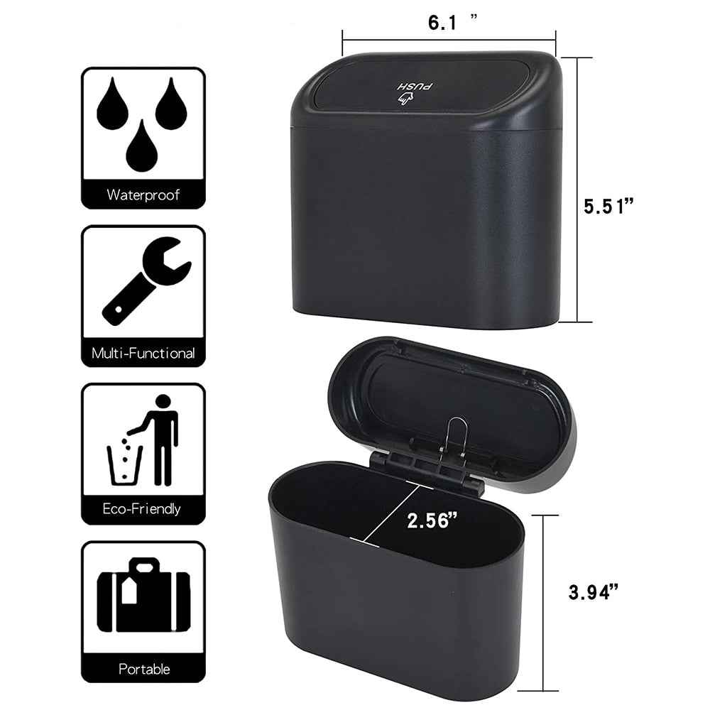 XIBUZZ™ Mini Car Trash Can with Lid.