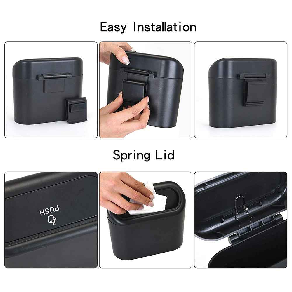 XIBUZZ™ Mini Car Trash Can with Lid.