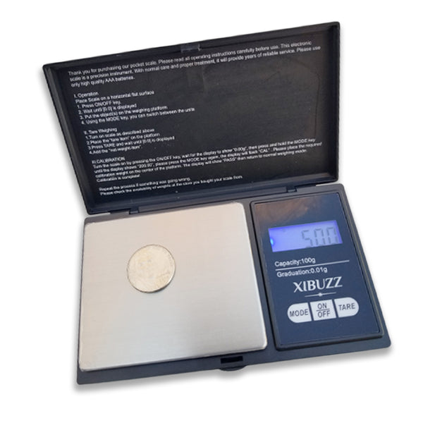 ScenicScale Pocket Digital Scale of 100g with 0.01g accuracy.