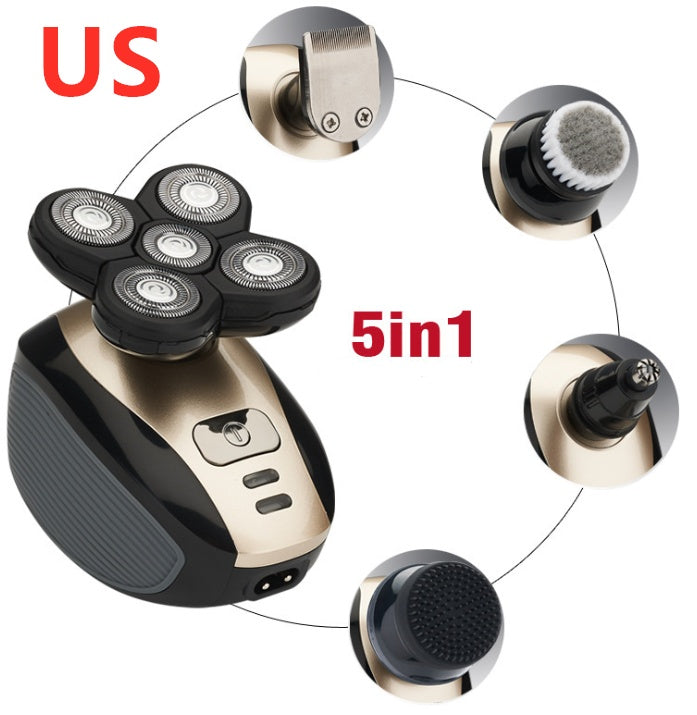 FlexiGear™ 5 In 1 Men Rechargeable Electric Shaver + USB  Fast Charging Adapter