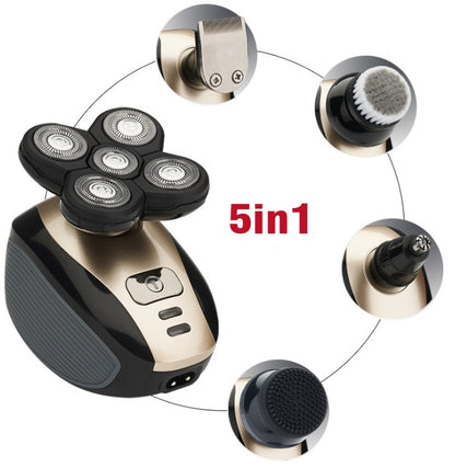 FlexiGear™ 5 In 1 Men Rechargeable Electric Shaver + USB  Fast Charging Adapter