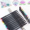 18-Piece Set of Art Color Pens - Fine Liner Journal Pens for Drawing, Coloring, and School Supplies - 0.4mm Fine Tip - Assorted Colors - Perfect for Artists and Students - Cart Pen Included