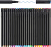 ScenicArts Lot de 18 stylos de couleur artistique – Stylos à doublure fine pour dessin, coloriage et fournitures scolaires – Pointe fine de 0,4 mm – Couleurs assorties – Parfaits pour les artistes et les étudiants – Stylo sur chariot inclus