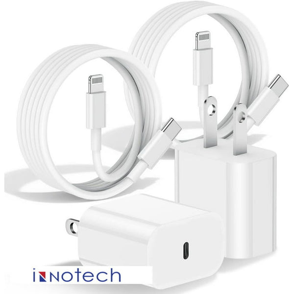 Lot de 2 chargeurs ultra rapides pour iPhone 14 13 12 11 [certifié Apple MFi] Câble Lightning 20 W PD USB C Chargeur mural 1,8 m Bloc de charge rapide compatible avec iPhone iPhone 14/14 Pro/Max/13/12/11/x/Xr/8 