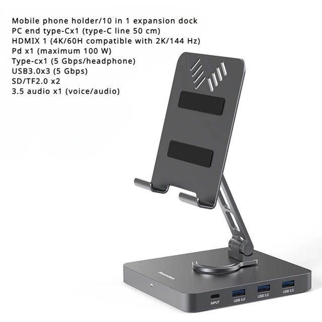 XIBUZZ™ 9 Ports  Hub Tablet Holder