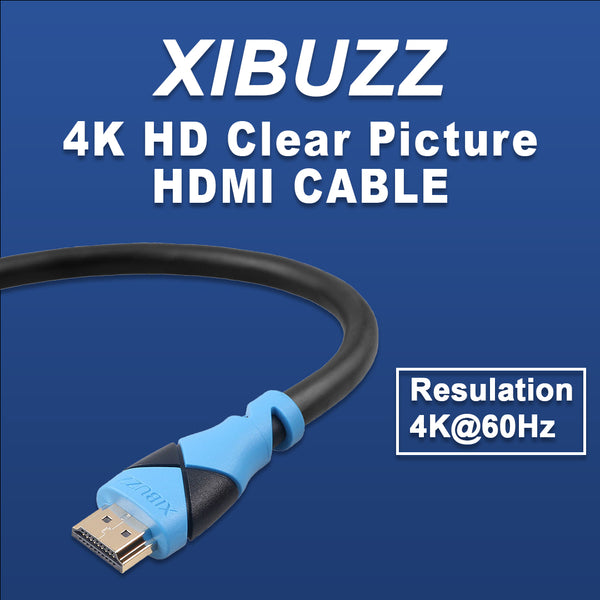 XIBUZZ™ 20FT HDMI Cable 4K - Ultra High Speed Cable for PS5, Xbox, Switch,Smart TV, PC, Laptop and Gaming