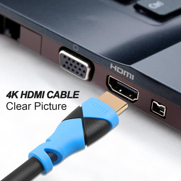 XIBUZZ Câble HDMI 4K de 65 pieds - Cordon HDMI 4K de 65 pieds - 10 Gbit/s haute vitesse et 4K à 60 Hz, 1080p U/HDTV, classé CL3, prise en charge ARC et compatible avec TV, ordinateur portable, moniteur, projecteur, PS4/5, Hulu TV, Roku TV- 65 pieds