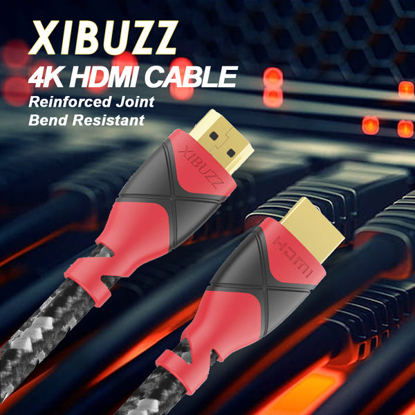 XIBUZZ™ 4k HDMI Cord for high speed HDMI Cable Devices [Red]