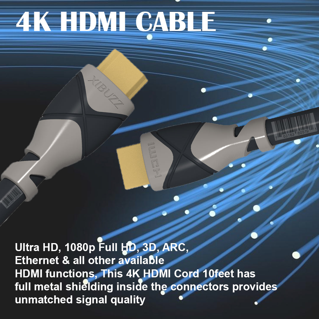 XIBUZZ™ 75ft HDMI 2.1 Cable 4K@120Hz | Ultra High Speed 48Gbps