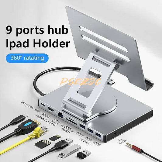 XIBUZZ™ 9 Ports  Hub Tablet Holder