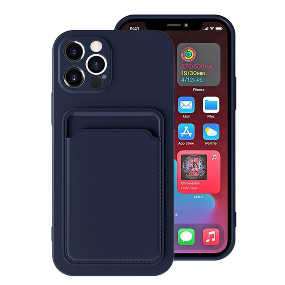 iPhone 13 Pro Wallet Case with Credit Card Slot Holder Case-Card Slot-iPhone 13 Pro Protective Case with Card Slot 2 Pack - iPhone 13 Pro Navy Blue Case by XIBUZZ