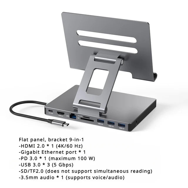 XIBUZZ™ 9 Ports  Hub Tablet Holder