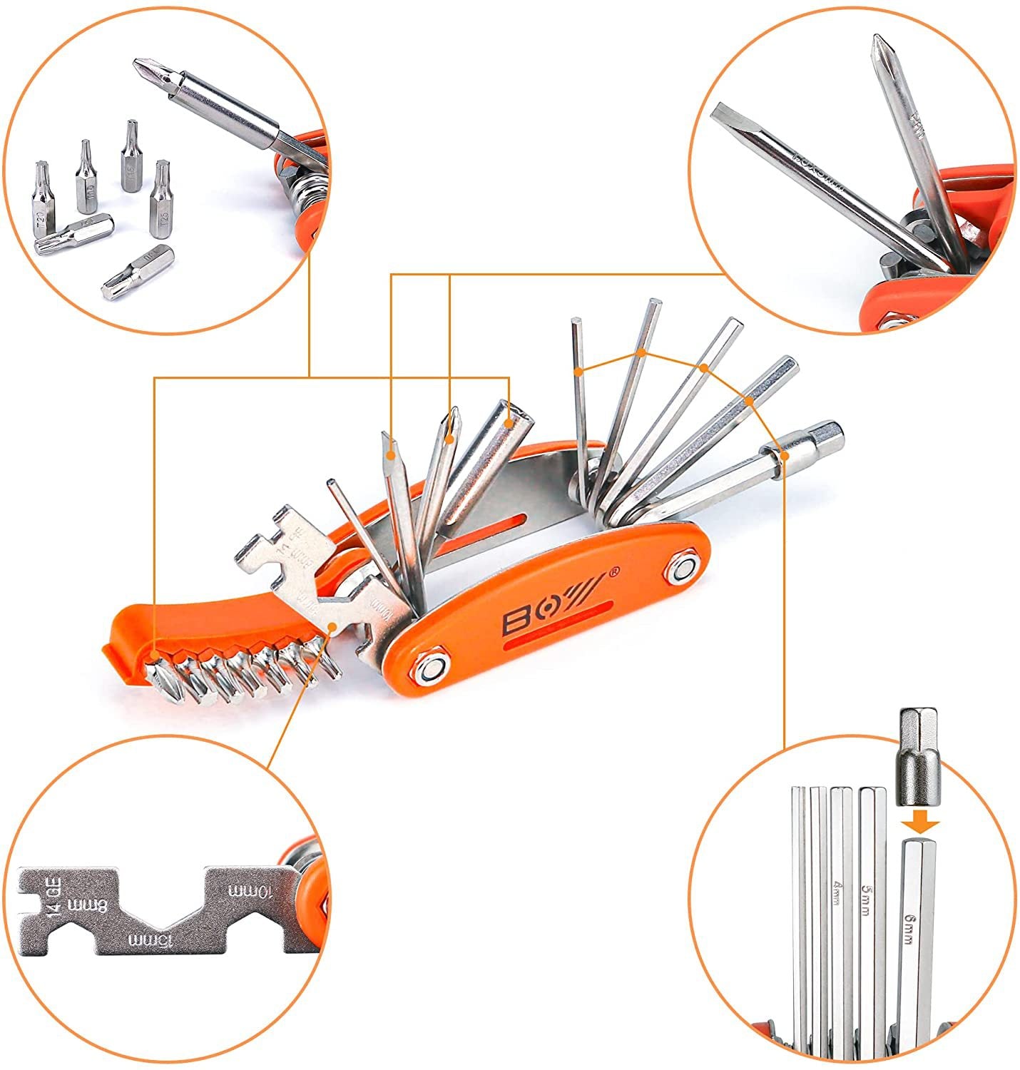 FlexiGear™ 20-In-1 Bicycle Multi-Tool Wrench Set