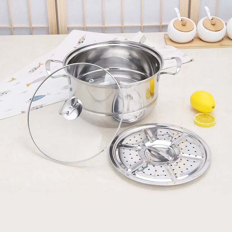 LUXIGEAR™ 18 pieces Stainless steel cookware set