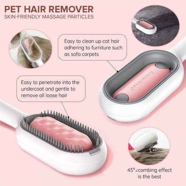 New 4 in 1 Pet Beauty Massage Brush Cat Hair Remover Shedding Multi-functional Self Cleaning Dog Hair Grooming Comb