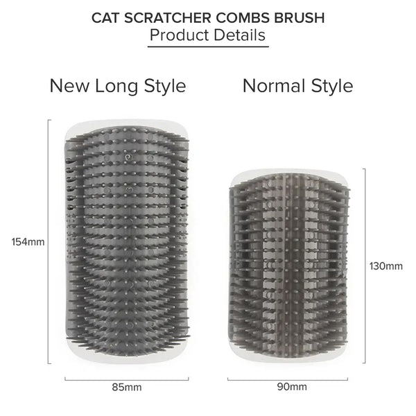 PetJiggle Auto Grooming Escova para gatos Wall Corner Massagem Cat Scratcher Pentes Escova