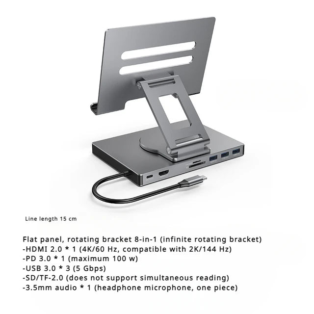 XIBUZZ™ 9 Ports  Hub Tablet Holder