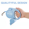 Retractable Dog Leash LED Flashlight and Poop Bag Dispenser 16FT