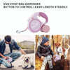 Retractable Dog Leash LED Flashlight and Poop Bag Dispenser 16FT
