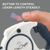 Retractable Dog Leash LED Flashlight and Poop Bag Dispenser 16FT