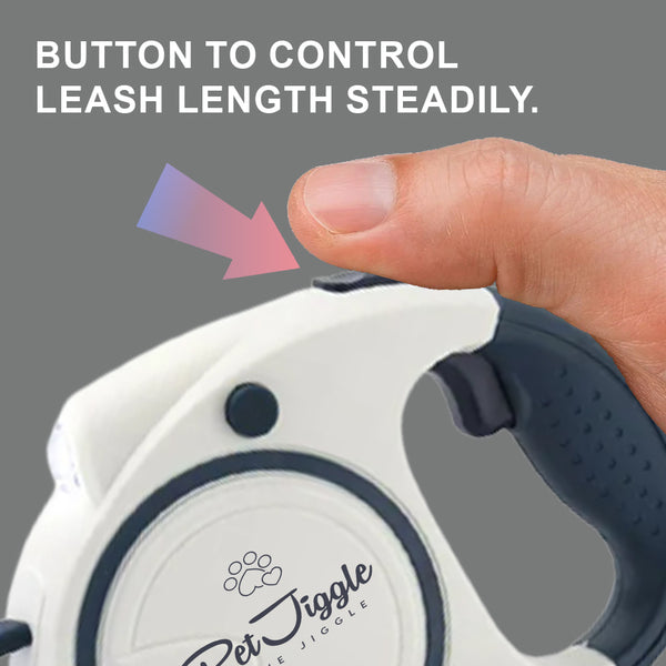 Retractable Dog Leash LED Flashlight and Poop Bag Dispenser 16FT