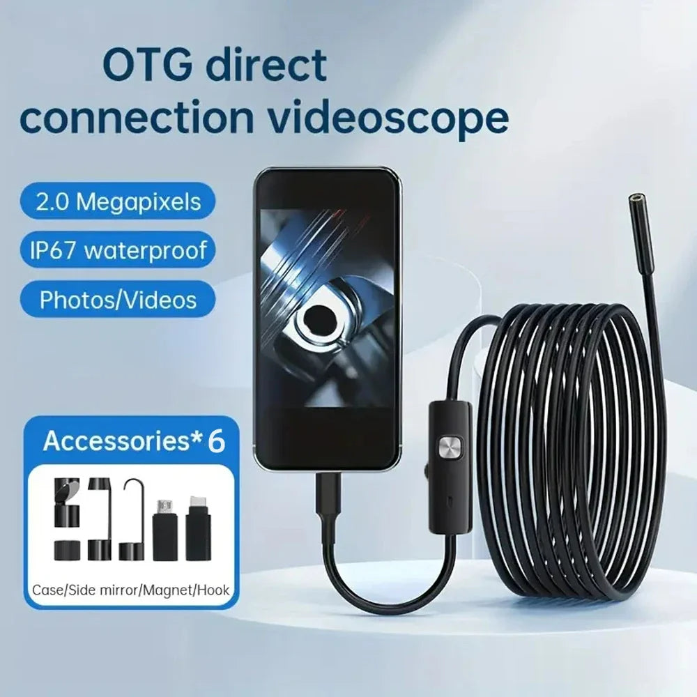 XIBUZZ™ Automotive Boroscope Camera | iOS, Android, Type-C IP67 Waterproof