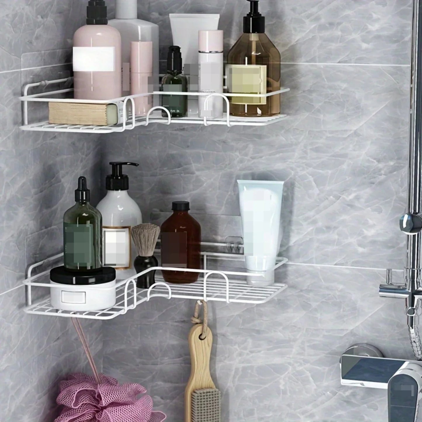 LUXIHOME™ Corner Wall Mounted Shower Corner Caddy
