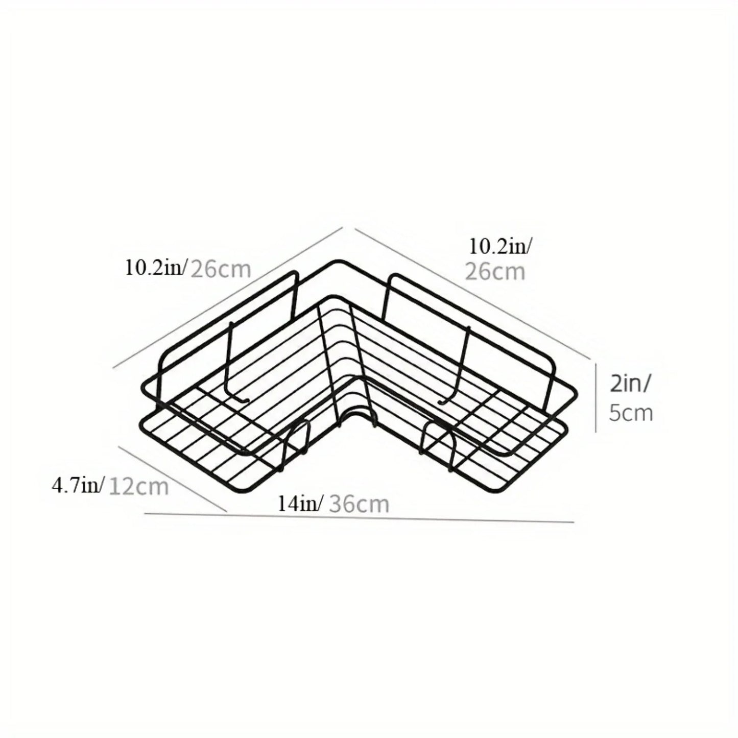 LUXIHOME™ Corner Wall Mounted Shower Corner Caddy