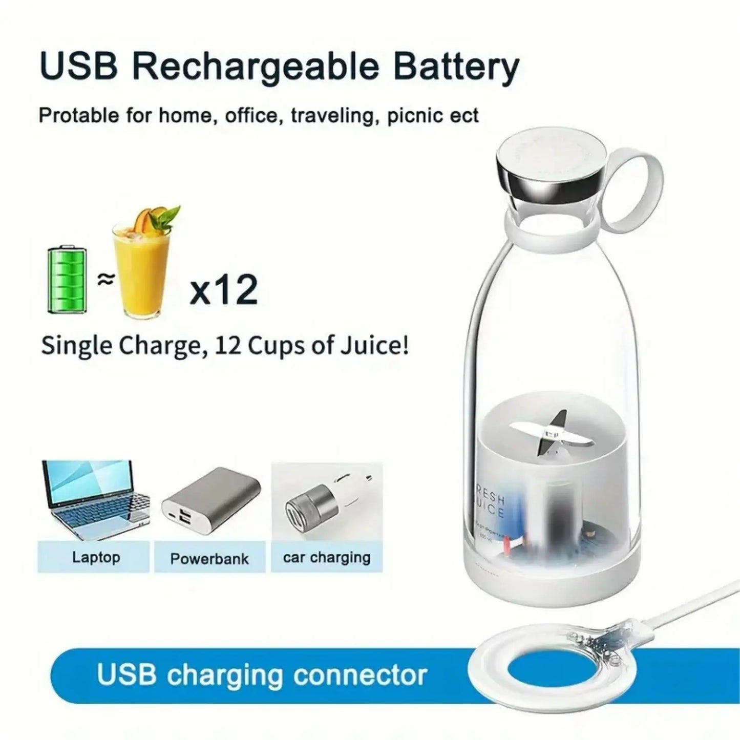 FlexiGear™ Blender Bottle Rechargeable