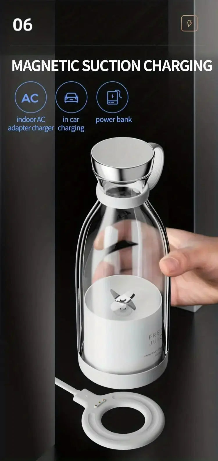 FlexiGear™ Blender Bottle Rechargeable